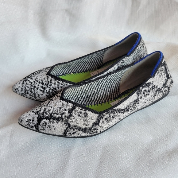 Rothy's Patterned Flats with Blue Trim - Picture 3 of 4